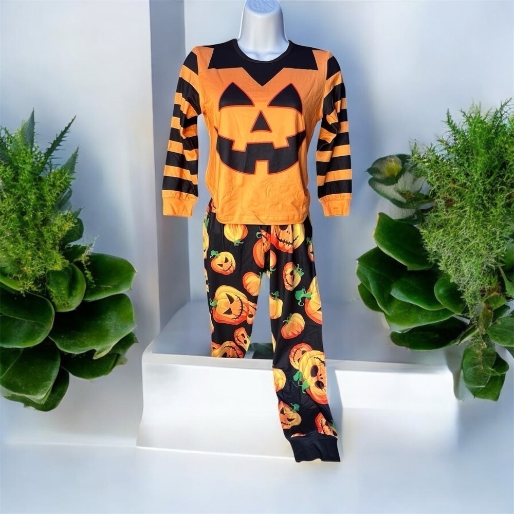 LQSZ Girls Pajamas Set & Kids Halloween Pumpkin Costume Set – Size 120 (5-6 Year
